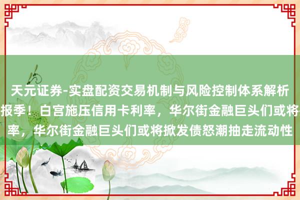 天元证券-实盘配资交易机制与风险控制体系解析 “特朗普变量”搅局财报季！白宫施压信用卡利率，华尔街金融巨头们或将掀发债怒潮抽走流动性